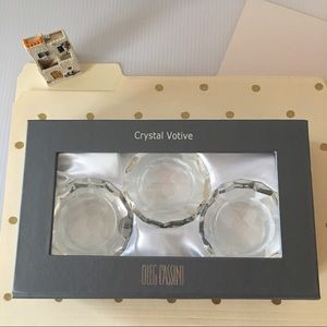 🆕 {Oleg Cassini}  Crystal Votive Candle Holder